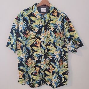 Ditch Plains By Ricky Singh Mens Hawaiian Shirt tropical print